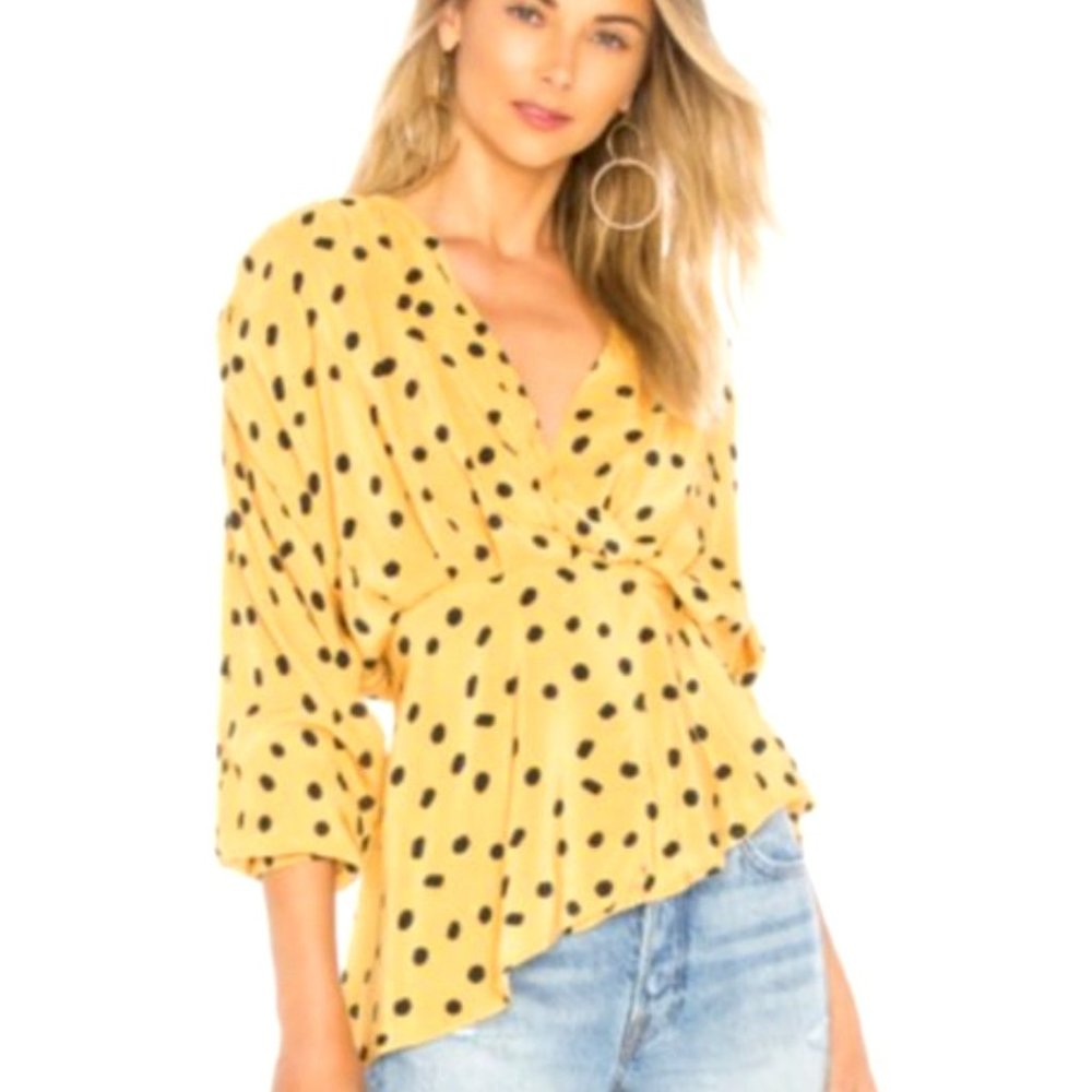 L'Academie | The Benae Blouse in Yellow Not Dot
